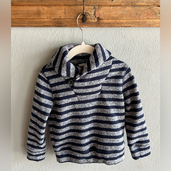 Baby Gap toddler pullover grey and navy stripes size 3T - Picture 2 of 5
